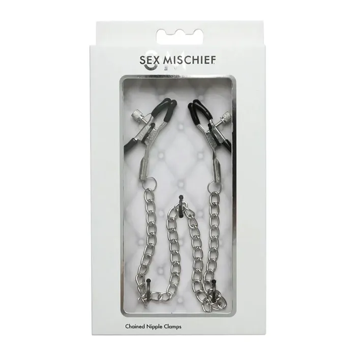 Couples Sex Mischief Chained Nipple Clamps ShhhWndsr Couples Sex Mischief Chained Nipple Clamps ShhhWndsr