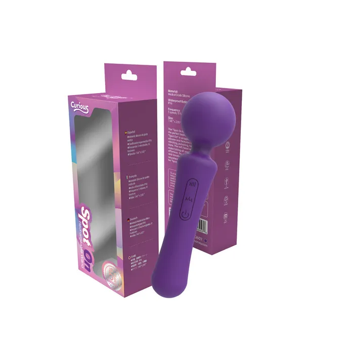 Curious Spot On Rechargeable Wand Purple Fairvillacom Vibrators