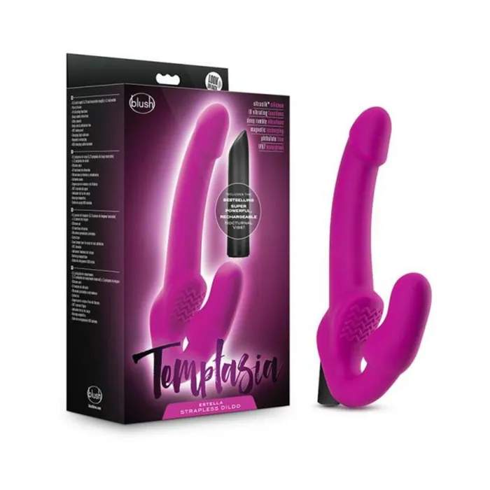 Dildos Fairvillacom Blush Temptasia Estella Strapless Silicone Dildo Pink