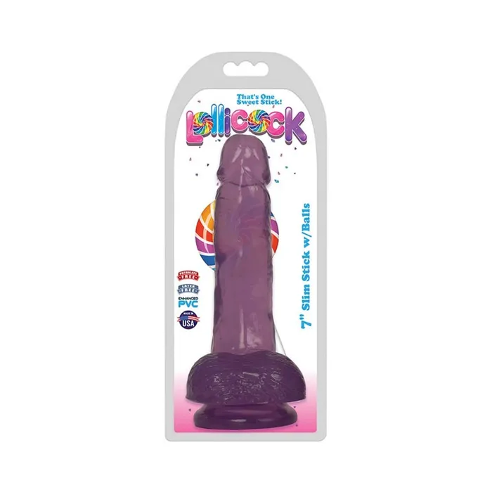 Dildos Fairvillacom Lollicock 7 inches Slim Stick Dildo with Balls