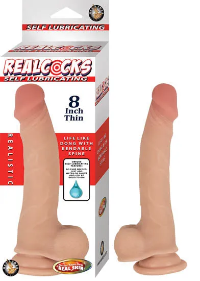 Dildos Fairvillacom REALCOCKS SELF LUBRICATING 8IN THIN FLESH