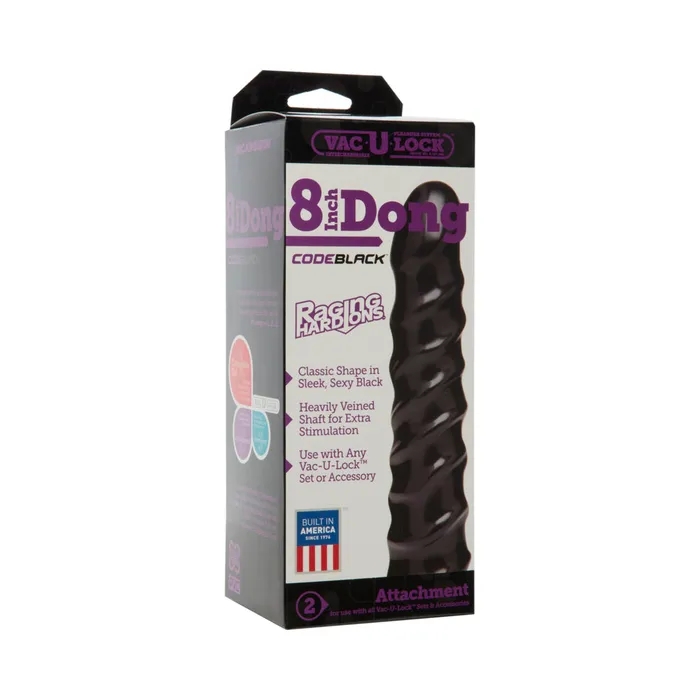 Dildos Fairvillacom VacULock 8 inches Dong Raging HardOns Black