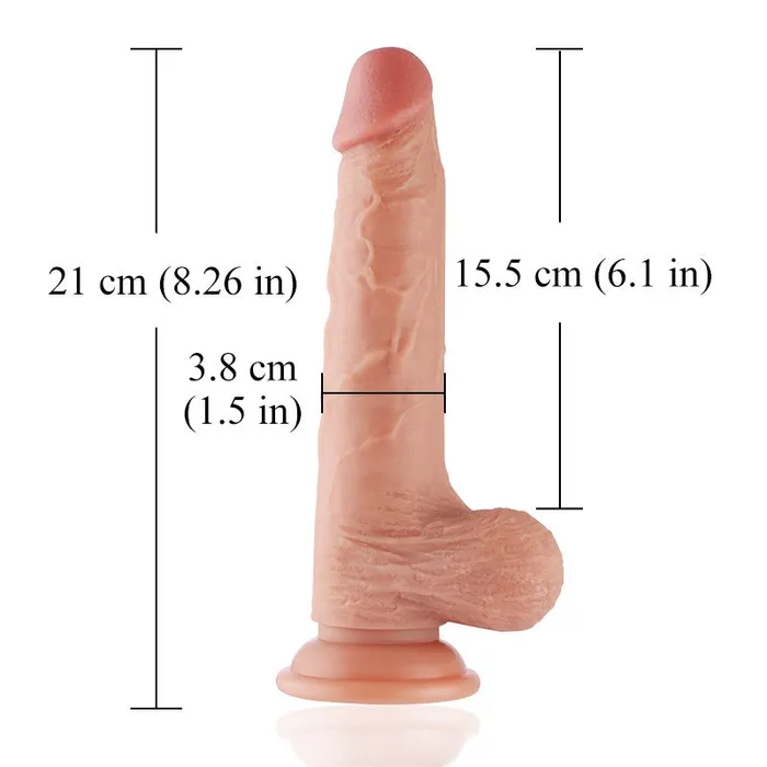 Dildos Hismith HSA38 Dual Layered Soft Feel Dildo 21cm ShhhHS