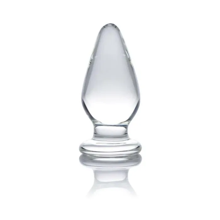 Ember Weighted Tapered Anal Plug Glass Clear Fairvillacom Anal