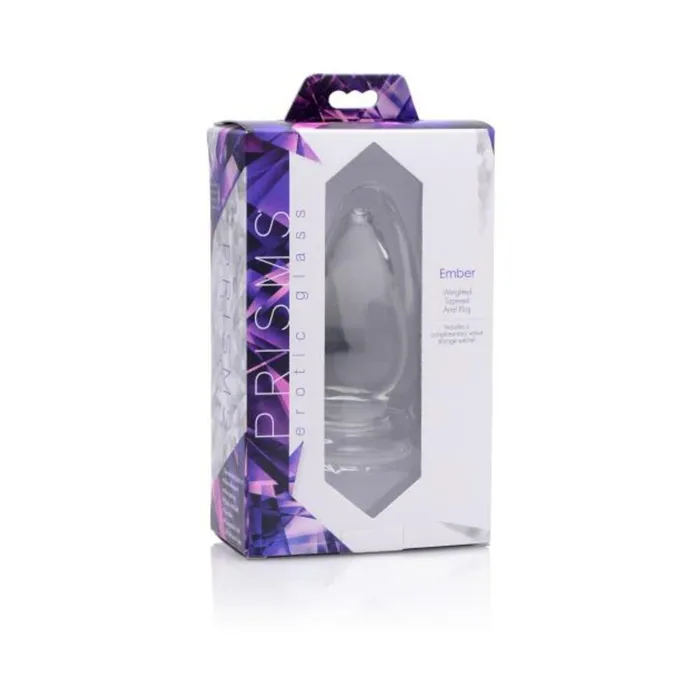 Ember Weighted Tapered Anal Plug Glass Clear Fairvillacom Anal