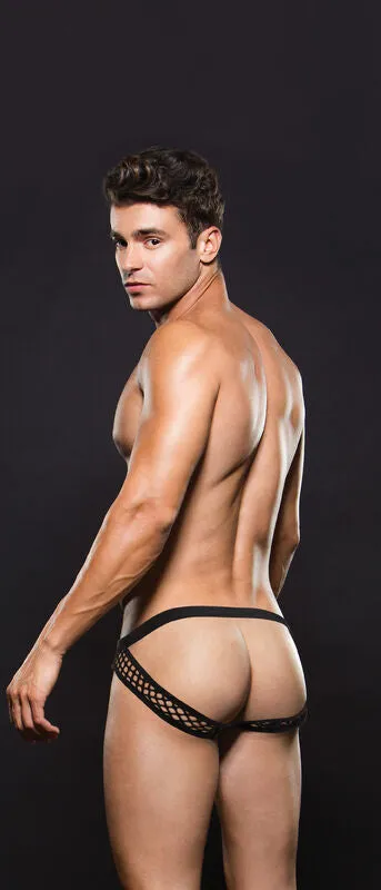 Fairvillacom Anal Envy Modern Fishnet Open Back Brief Mediumlarge Black