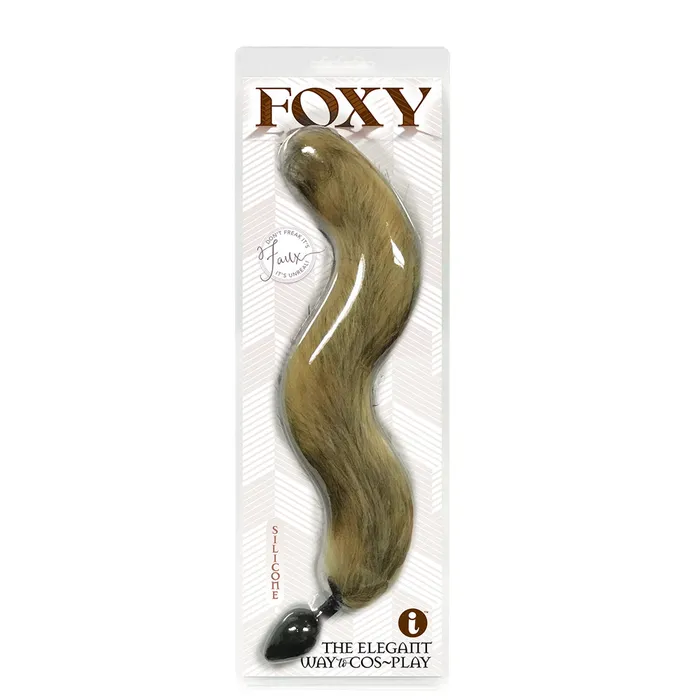 Fairvillacom Anal Foxy Fox Tail Silicone Butt Plug Gold