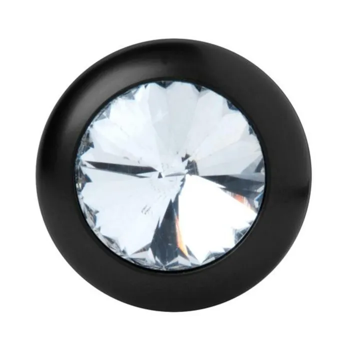 Fairvillacom Anal Spade Petite Jeweled Anal Plug Aluminum Black