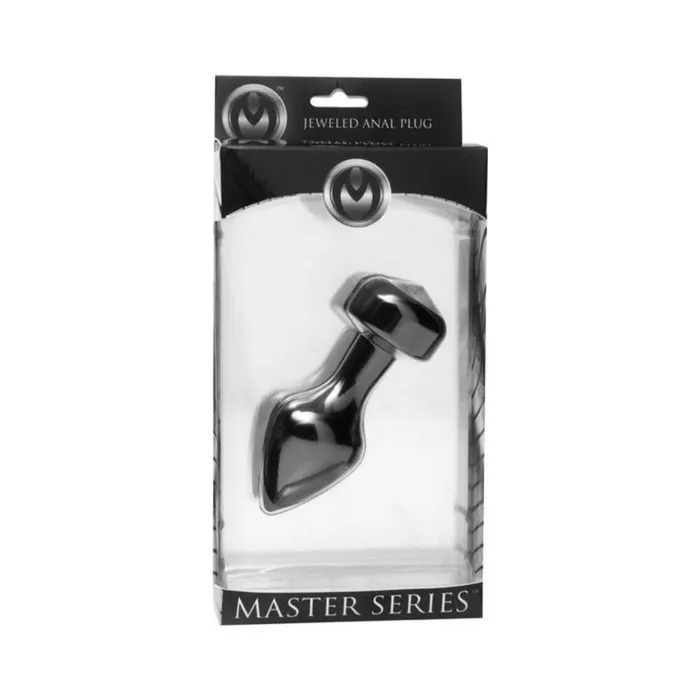 Fairvillacom Anal Spade Petite Jeweled Anal Plug Aluminum Black