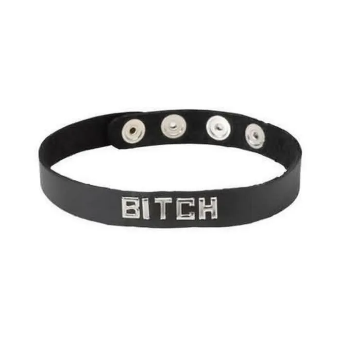 Fairvillacom Anal Wordband Collar Bitch Black