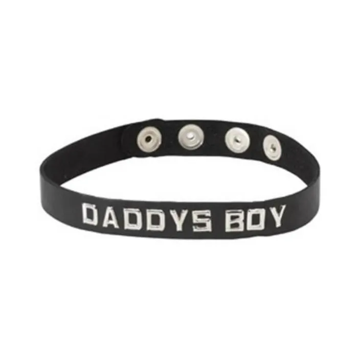 Fairvillacom Anal Wordband Collar Daddys Boy Black