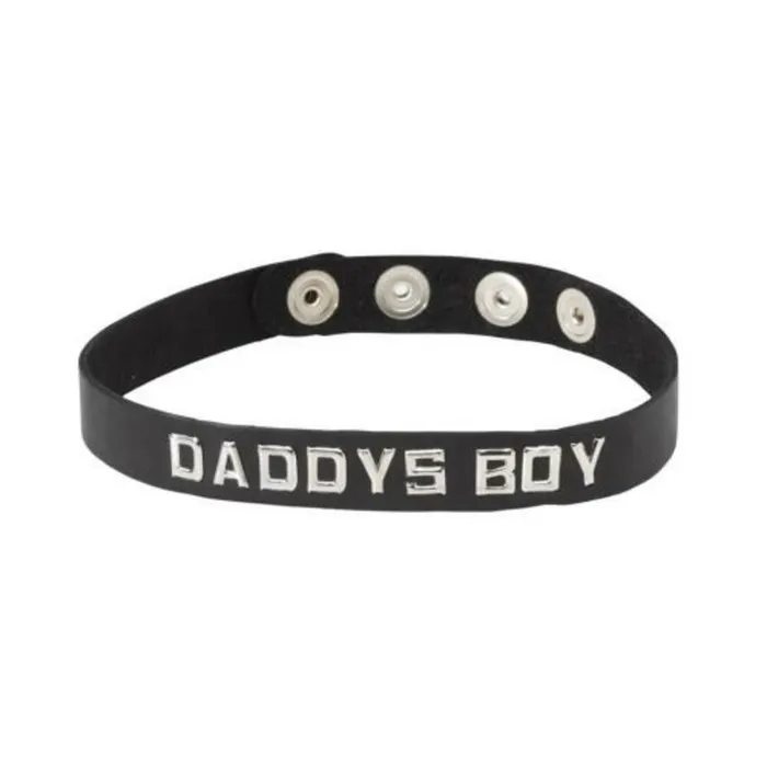 Fairvillacom Anal Wordband Collar Daddys Boy Black