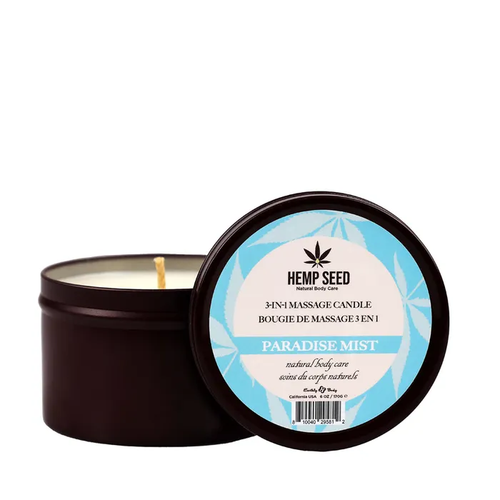 Fairvillacom Couples Hemp Seed 3In1 Massage Candle Paradise Mist 6 oz