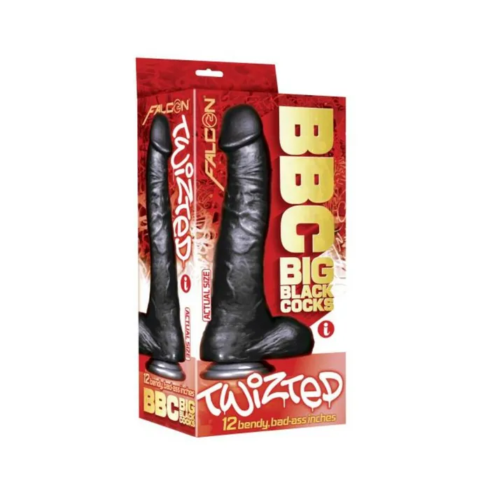 Fairvillacom Dildos Big Black Cock Twisted Curvy 11 inches Dildo