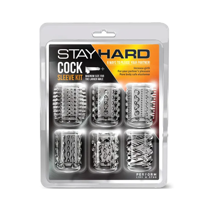 Fairvillacom Dildos Blush Stay Hard Cock Sleeve Kit Clear Box of 6