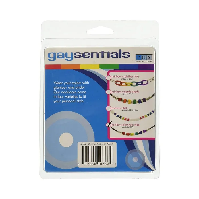 Fairvillacom Dildos Gaysentials Rainbow Aluminum Tube Bracelet 8 inches