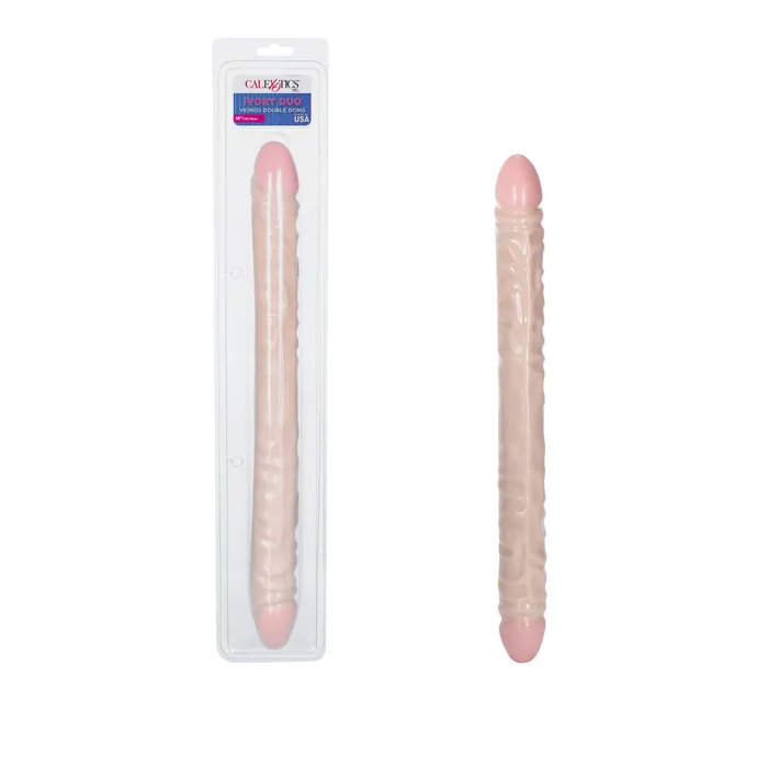 Fairvillacom Dildos Ivory Duo 18 Inches Veined Double Dong