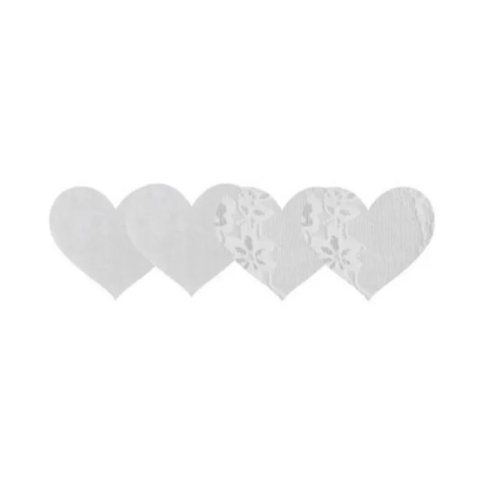 Fairvillacom Enhancers Luminous Hearts Pasties White 2 Pack