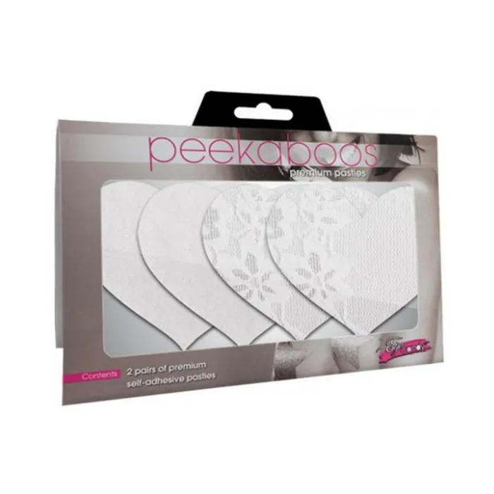Fairvillacom Enhancers Luminous Hearts Pasties White 2 Pack