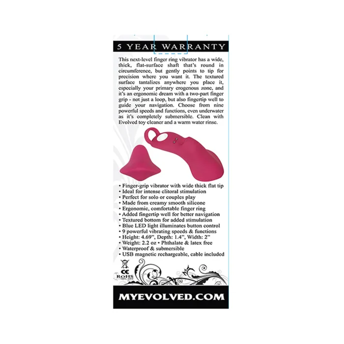 Fairvillacom Evolved Frisky Finger Rechargeable Bullet Burgundy Vibrators