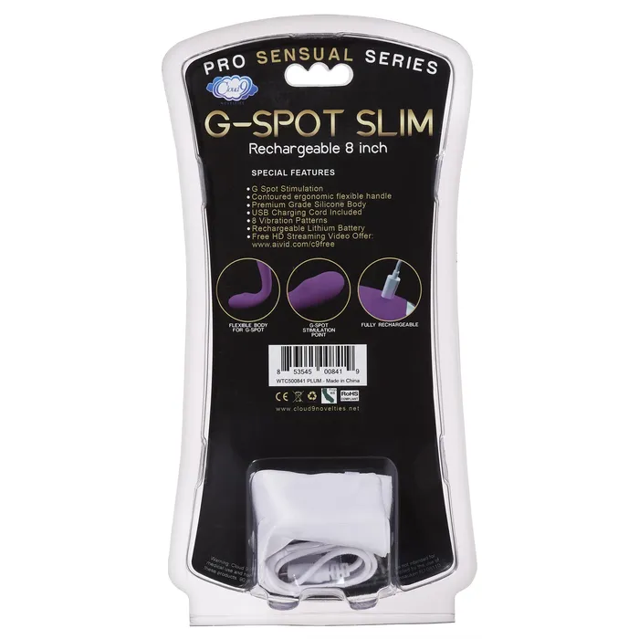 Fairvillacom Female Sex Toys CLOUD 9 RECHARGEABLE GSPOT SLIM 8IN SINGLE MOTOR PLUM Fairvillacom Female Sex Toys CLOUD 9 RECHARGEABLE GSPOT SLIM 8IN SINGLE MOTOR PLUM