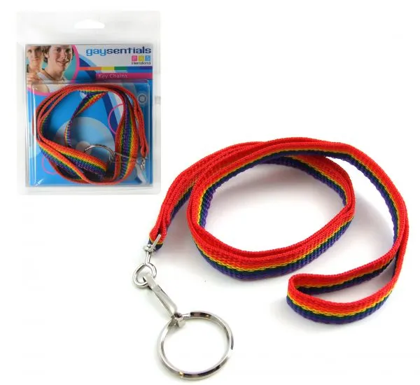 Fairvillacom GAYSENTIALS RAINBOW NYLON WEB KEY TAG Anal