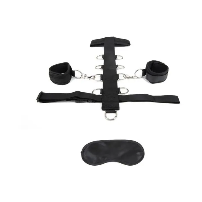 Fairvillacom Lux Fetish Adjustable Neck Wristraint Set Black Anal