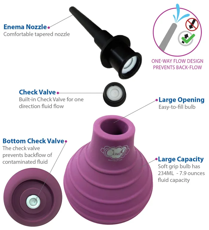Fairvillacom Male Sex Toys Health and Wellness Deluxe Enema Douche Non Backflow OneWay Valve 79 Fl Oz Plum Fairvillacom Male Sex Toys Health and Wellness Deluxe Enema Douche Non Backflow OneWay Valve 79 Fl Oz Plum