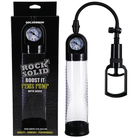 Fairvillacom Male Sex Toys Rock Solid Boost It Penis Pump wGuage