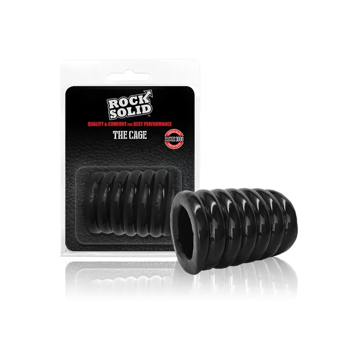 Fairvillacom Male Sex Toys Rock Solid Cock Cage Black