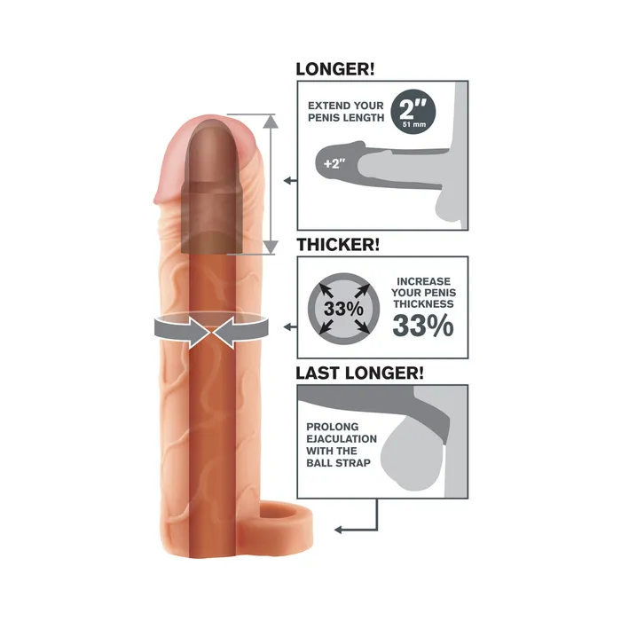 Fairvillacom Perfect 2 inches Extension Ball Strap Male Sex Toys