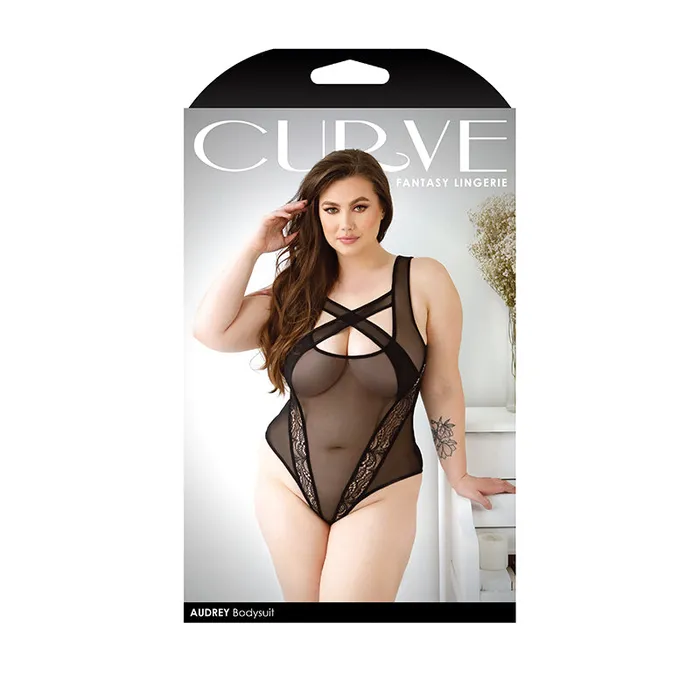 Fairvillacom Vibrators FL CurveAudrey BodysuitSnapClos Blk 1X2X