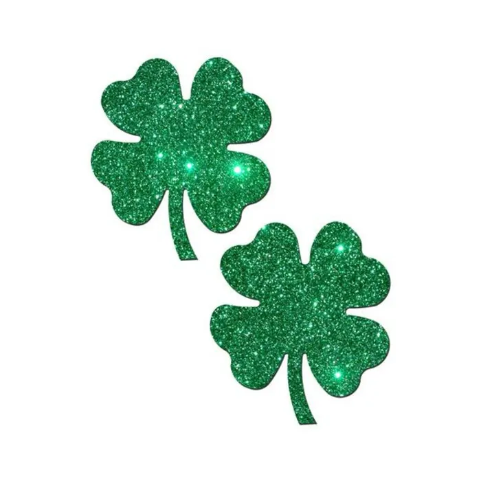 Fairvillacom Vibrators Four Leaf Clover Shamrock Green Pasties OS