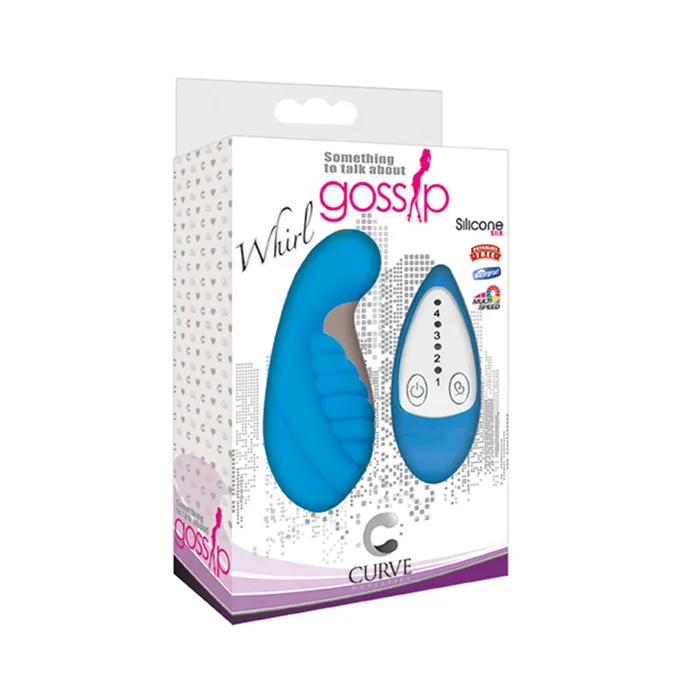 Fairvillacom Vibrators Gossip Whirl 4 Speed Silicone Egg Vibe Blue