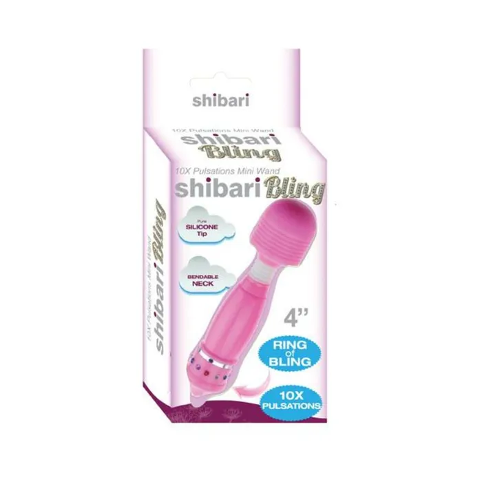 Fairvillacom Vibrators Hello Sexy Bling Mini Wand Rechargeable 10x Pink