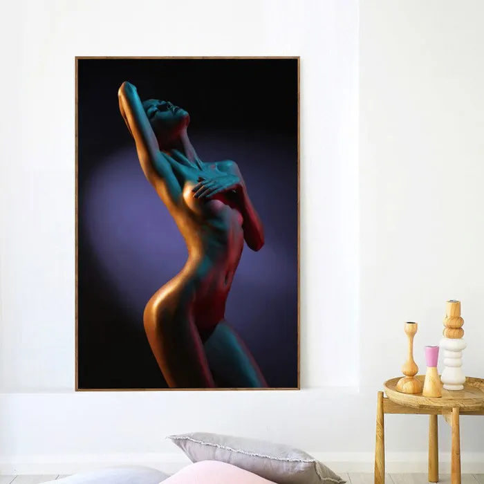Female Sex Toys Beautiful slim woman shrouding breasts Printed on quality art paper ShhhOb