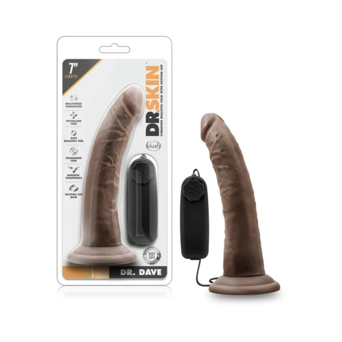 Female Sex Toys Fairvillacom Dr Skin Dr Dave 7 Inch Vibrating Cock With Suction Cup Chocolate