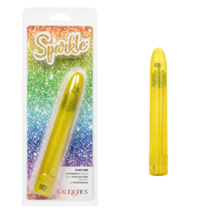 Female Sex Toys Fairvillacom SPARKLE SLIM VIBE YELLOW