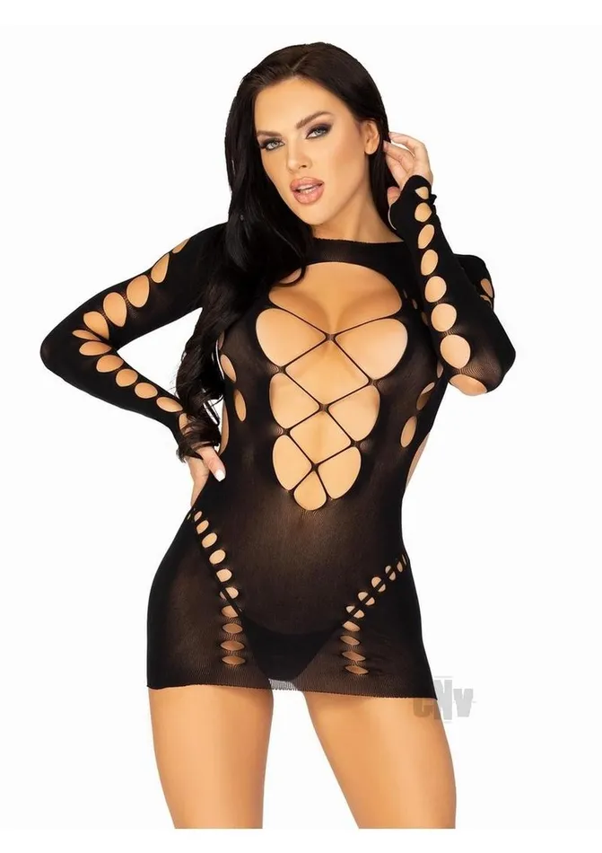 Female Sex Toys Seamless Cut Long Sleev Mini Lace Os Blk Fairvillacom