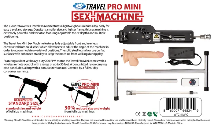 Female Sex Toys SEX MACHINE PRO TRAVEL MINI Fairvillacom