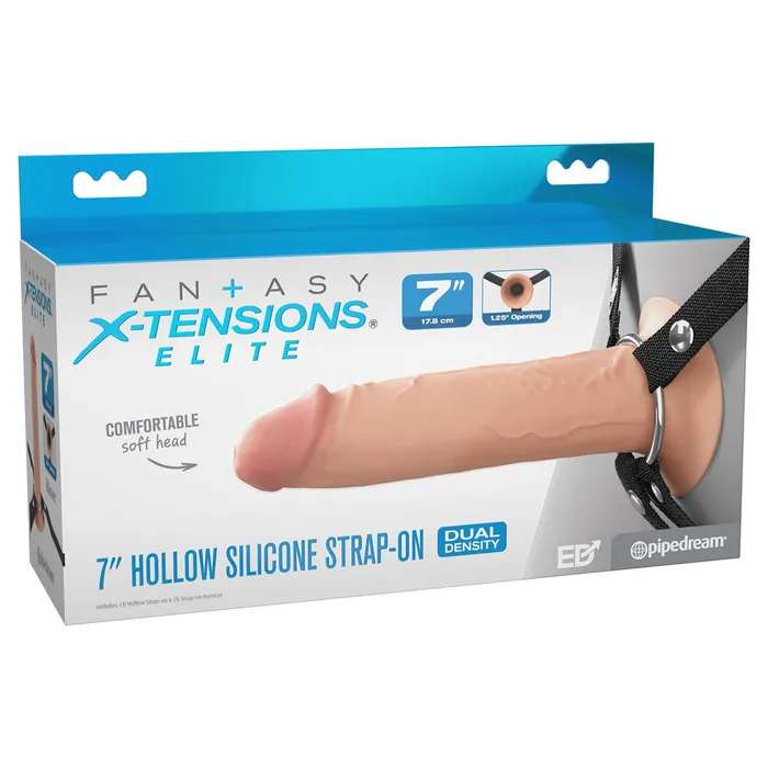 Female Sex Toys ShhhWndsr FX Elite 178 cm Silicone Hollow StrapOn Flesh