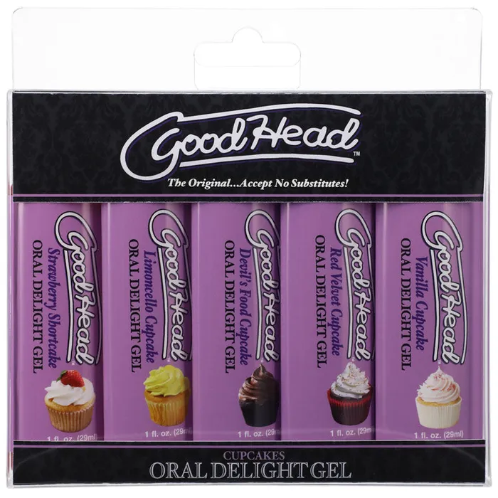 GoodHead Oral Delight Gel Cupcakes Flavoured Oral Gels Set of 5 x 30ml Bottles ShhhWndsr Anal GoodHead Oral Delight Gel Cupcakes Flavoured Oral Gels Set of 5 x 30ml Bottles ShhhWndsr Anal