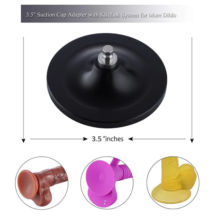 Hismith Accessory HSC23 suction cup dildo adaptor Black medium ShhhHS Dildos