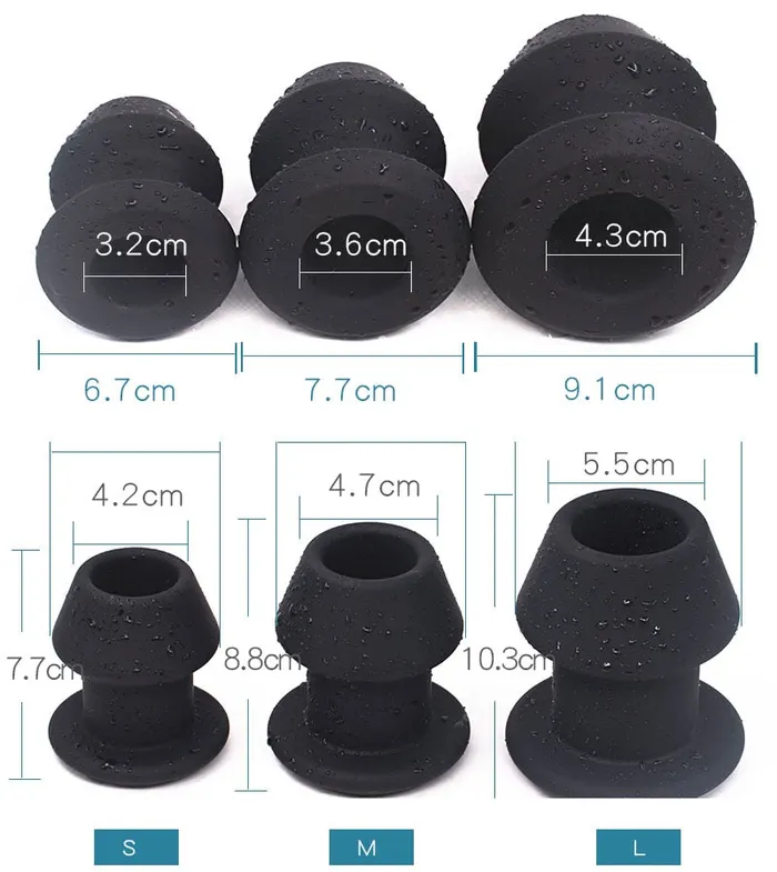 HUGE Hollow Anal Plugs for anal play in 3 sizes ShhhAE Anal