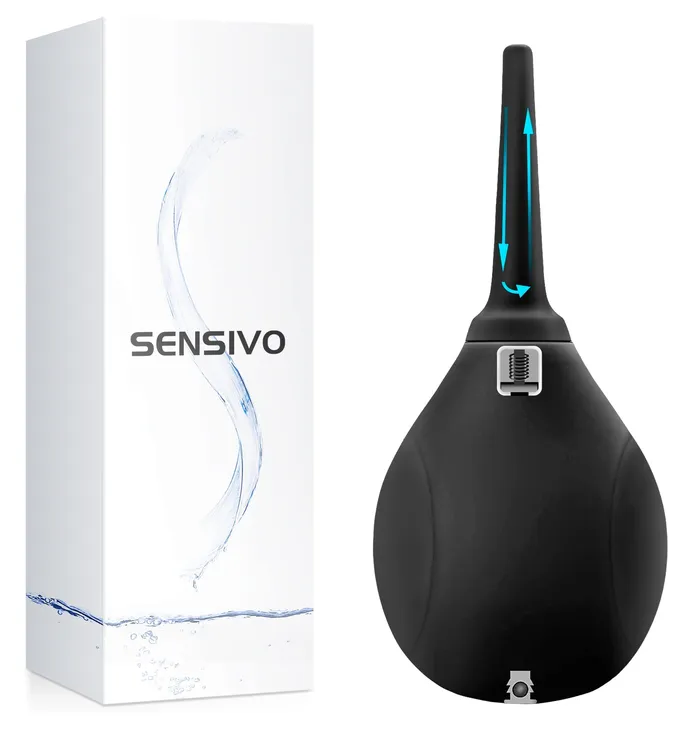 KERERO Anal Silicone Antibackflow Enema Bulb