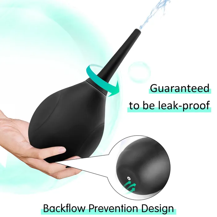 KERERO Anal Silicone Antibackflow Enema Bulb