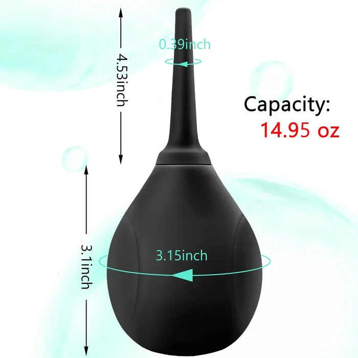 KERERO Anal Silicone Antibackflow Enema Bulb