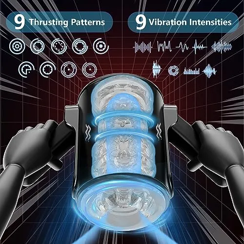 KERERO Automatic Male Masturbator Sex Toy with 9 Thrusting Vibration Settings Amortoy Male Sex Toys KERERO Automatic Male Masturbator Sex Toy with 9 Thrusting Vibration Settings Amortoy Male Sex Toys