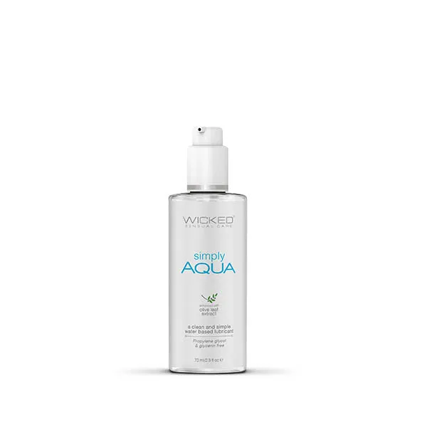Lubricants ShhhWndsr Wicked Simply Aqua Water Based Lubricant 70 ml 23 oz Bottle Lubricants ShhhWndsr Wicked Simply Aqua Water Based Lubricant 70 ml 23 oz Bottle