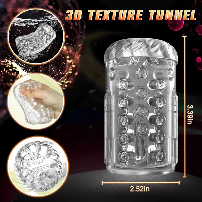 Male Sex Toys Automatic Male Masturbator with 7 Vibrating Rotating Thrusting Licking Amortoy